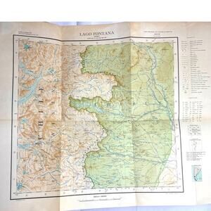 Topographical Map South America 1960s Argentina Chile Lago Fontana Military 30"